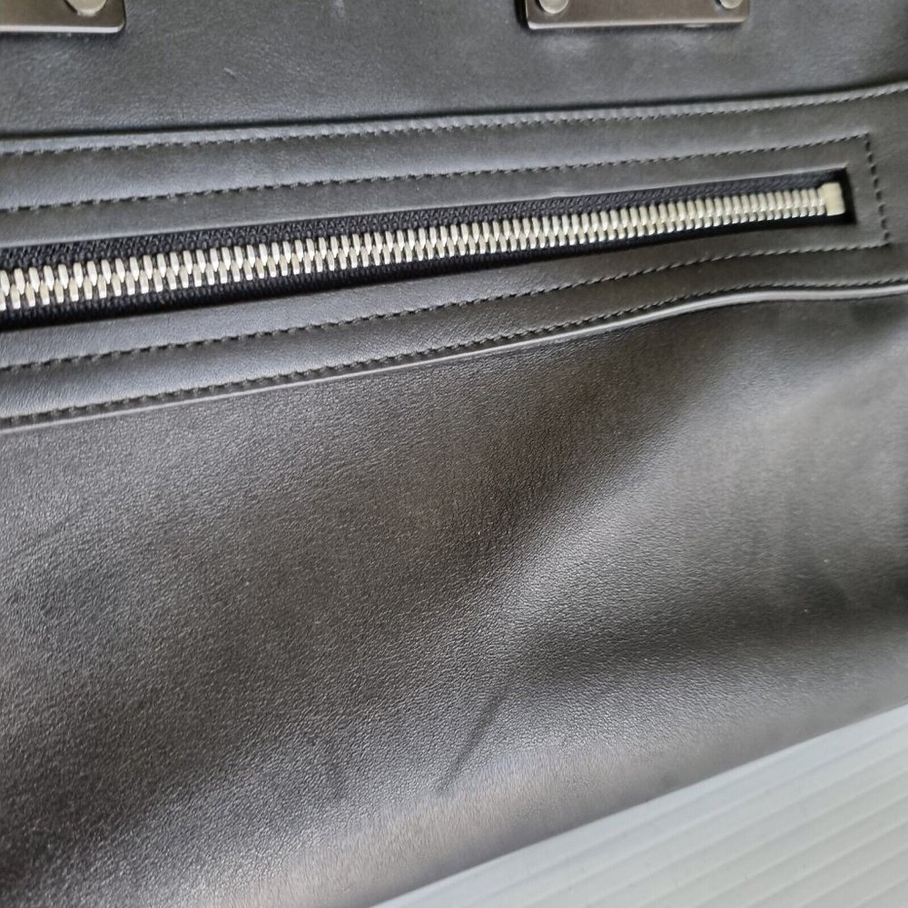 Rag & Bone Pilot Satchel Black Lamb Leather Crossbody Shoulder Bag - Picture 13 of 14